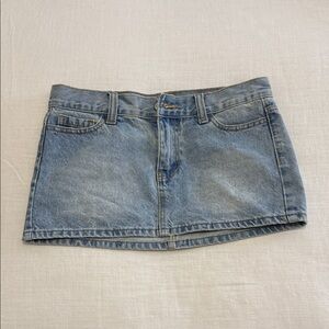 Brandy Melville Blue Denim Mini Skirt